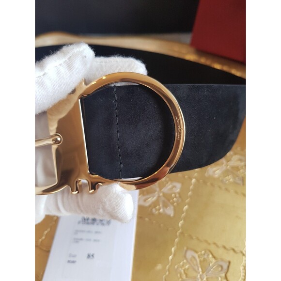 SALVATORE FERRAGAMO patchwork suede belt, 85 cm, NWT main image 16